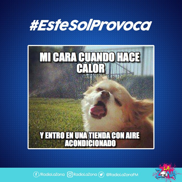 RadioLaZonaFM's tweet photo. Comenta con @azulencabina usando el HT #EsteSolProvoca ๐
๐ป Radio en vivo โกโก https://t.co/rexowwc8Ab https://t.co/V8YJEWQzXL