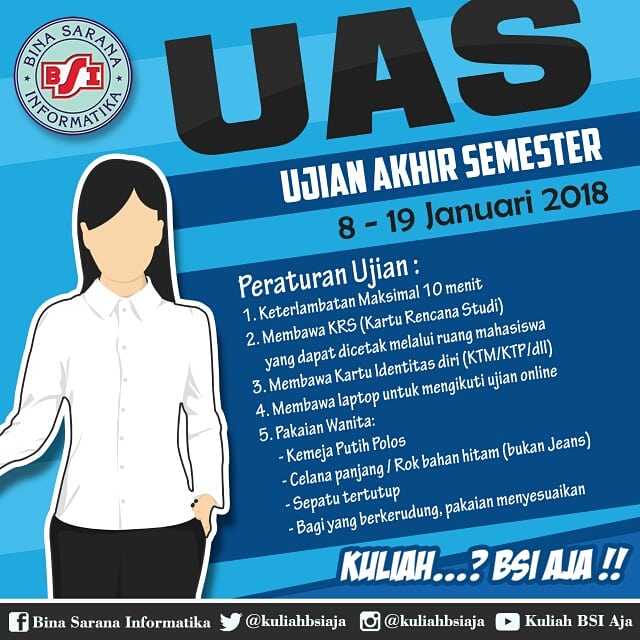 BSD_BSI's tweet photo. Selamat Pagi Sobat...
H-3 menuju UAS (Ujian Akhir Semester)

#kuliahbsiaja #uasbsi #uas #bsibsd https://t.co/MDLnXhJClt