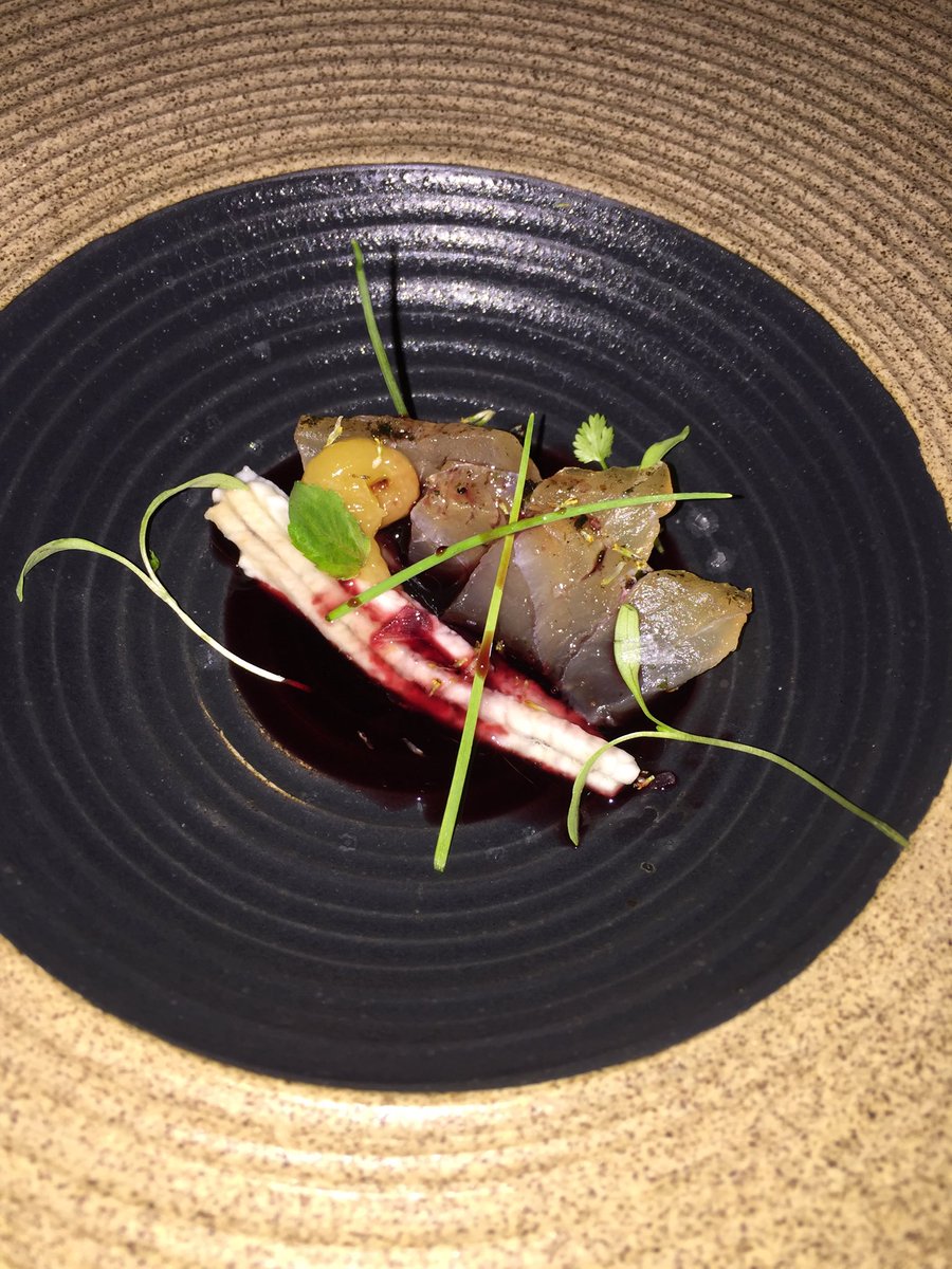 Neptunechef's tweet photo. Hello cured sea bass yam & açai lovely #DOMrestaurante #notinnorfolk https://t.co/YJp8HHssAH