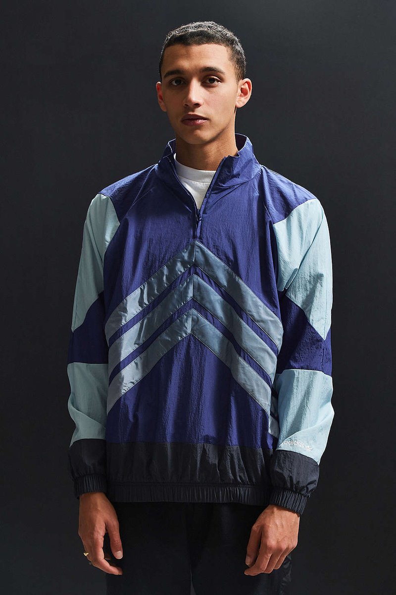 adidas v stripes windbreaker