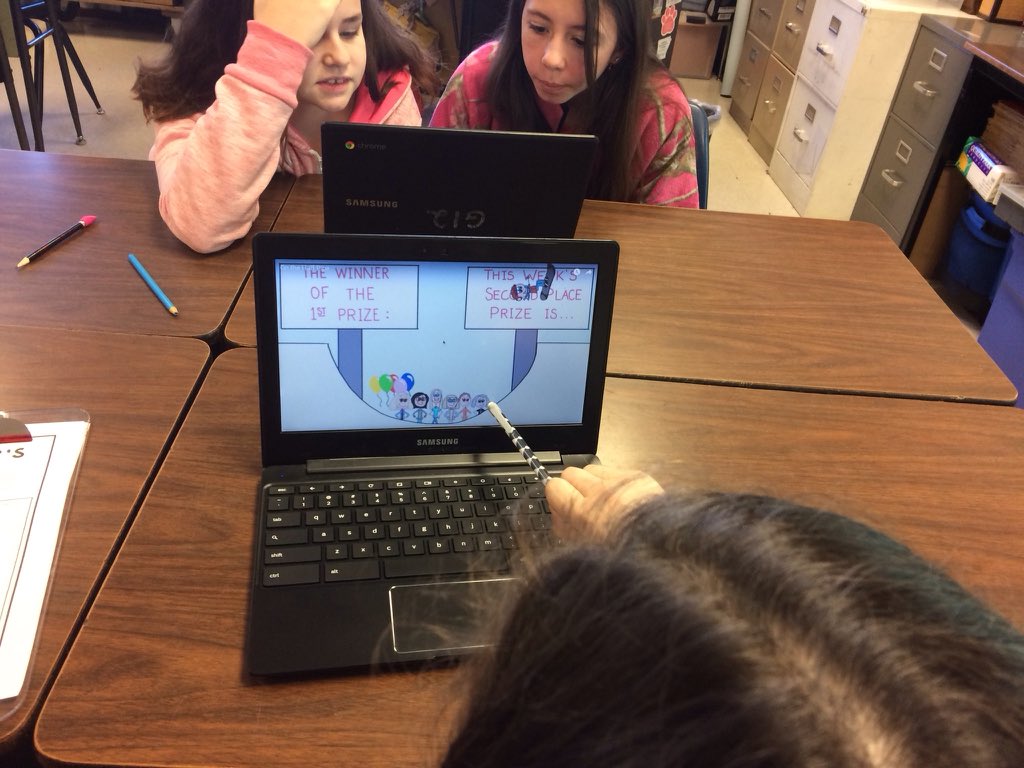 evagriffin10's tweet photo. We played our 1st digital @breakoutEDU game today and ❤️ it!!! We broke out of 1st semester...look out second semester, here we come! #FiredUp #WeGotThis 👍🏻#5thGrFun #ColtPride @RivercrestSD @ColtCoach1 https://t.co/ju6pftuc9G