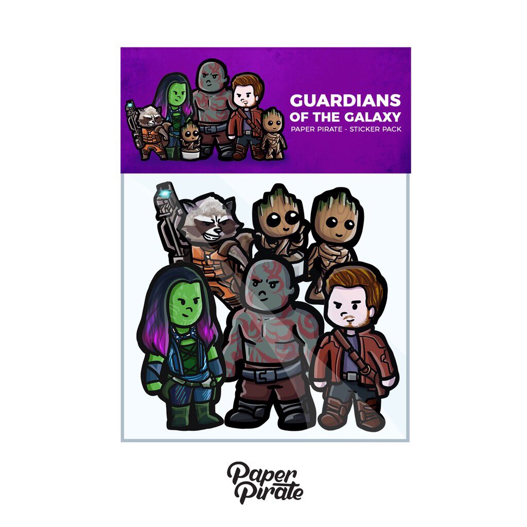 marycruzing's tweet photo. ⚠️GUARDIANS OF THE GALAXY STICKER PACK (6 stickers) #PaperPirate #stickers
When the galaxy needs heroes.
Now available for delivery at
https://t.co/w6ujCPrA7v https://t.co/mJqXHSzY6u