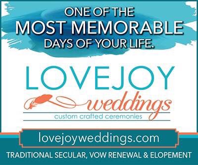 Focus On: Lovejoy Weddings
Wedding season is quickly approaching. Have you found your officiant? Look no further than <a href="/LovejoyWeddings/">Libby Lovejoy</a>! Visit lovejoyweddings.com for more information.