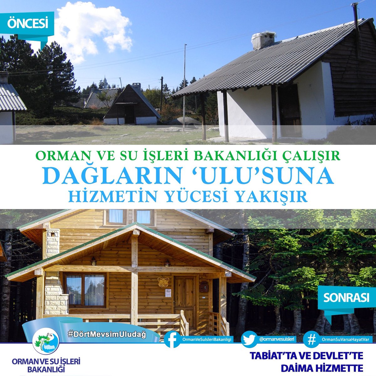 Uludağ’ın çehresi değişiyor, namına yaraşır yatırımlar yapılıyor. #DörtMevsimUludağ