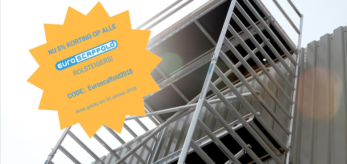 laddersenrolst1's tweet photo. Op zoek naar een #rolsteiger? Vanaf nu de gehele maand 5% korting op alle Euroscaffold #rolsteigers. Indien uw configuratie er niet tussen staat, doen wij u graag een offerte op maat toekomen! #rolsteigerkopen #euroscaffold #aanbieding #storm https://t.co/yyHecEO1Ws https://t.co/ARdn46xMpS