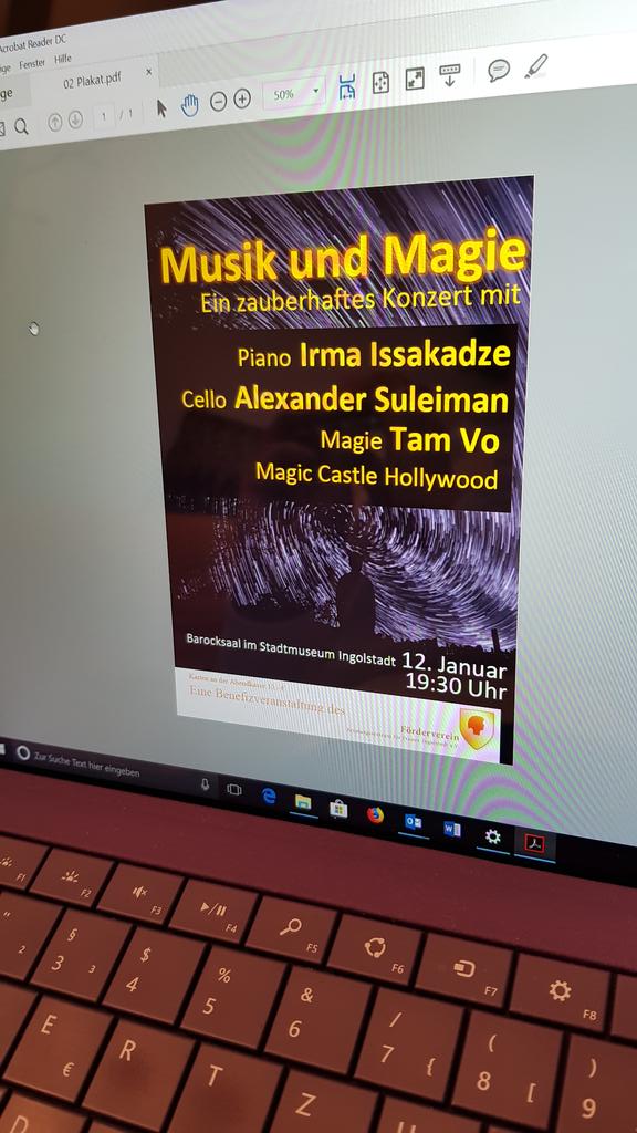 Herzliche Einladung zu einem großartigen Konzert am 12. Januar im Barocksaal in Ingolstadt