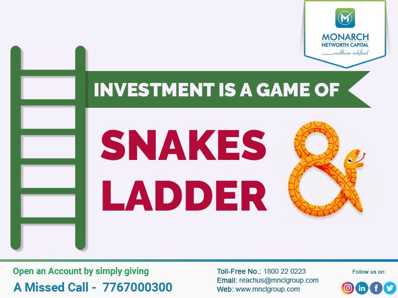 mnclgroup's tweet photo. #Investment is like a game of snakes and ladder where risk is an integral part of it. We at MNCL are the master of the game.#InvestmentOppurtunity #Risk #Gain https://t.co/kv1vFSL2Jt