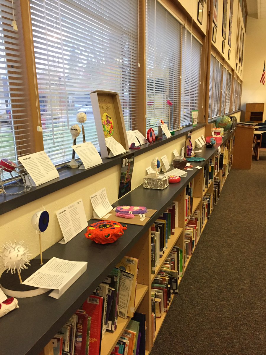 ChallengePV's tweet photo. My students' traveling cell museum exhibit spent 2 weeks at Liberty Middle School and is on its way to Skyridge, our other middle school! https://t.co/b9qIEtYreT