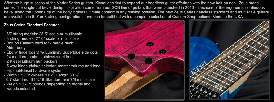 kiesel zeus ヘッドレス ステンレスフレット エボニー指板 自分の機材の話 kiesel zeus｜こいで@Fall of Tears