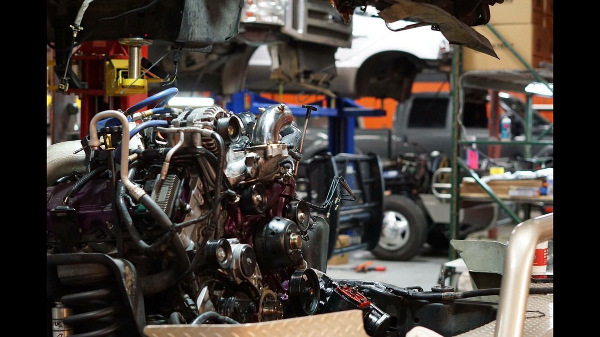 TannerMan2009's tweet photo. Lots of work to be done at TRB Motorsports #blessed #diesel #powerstoke https://t.co/8cUFb0GaaA
