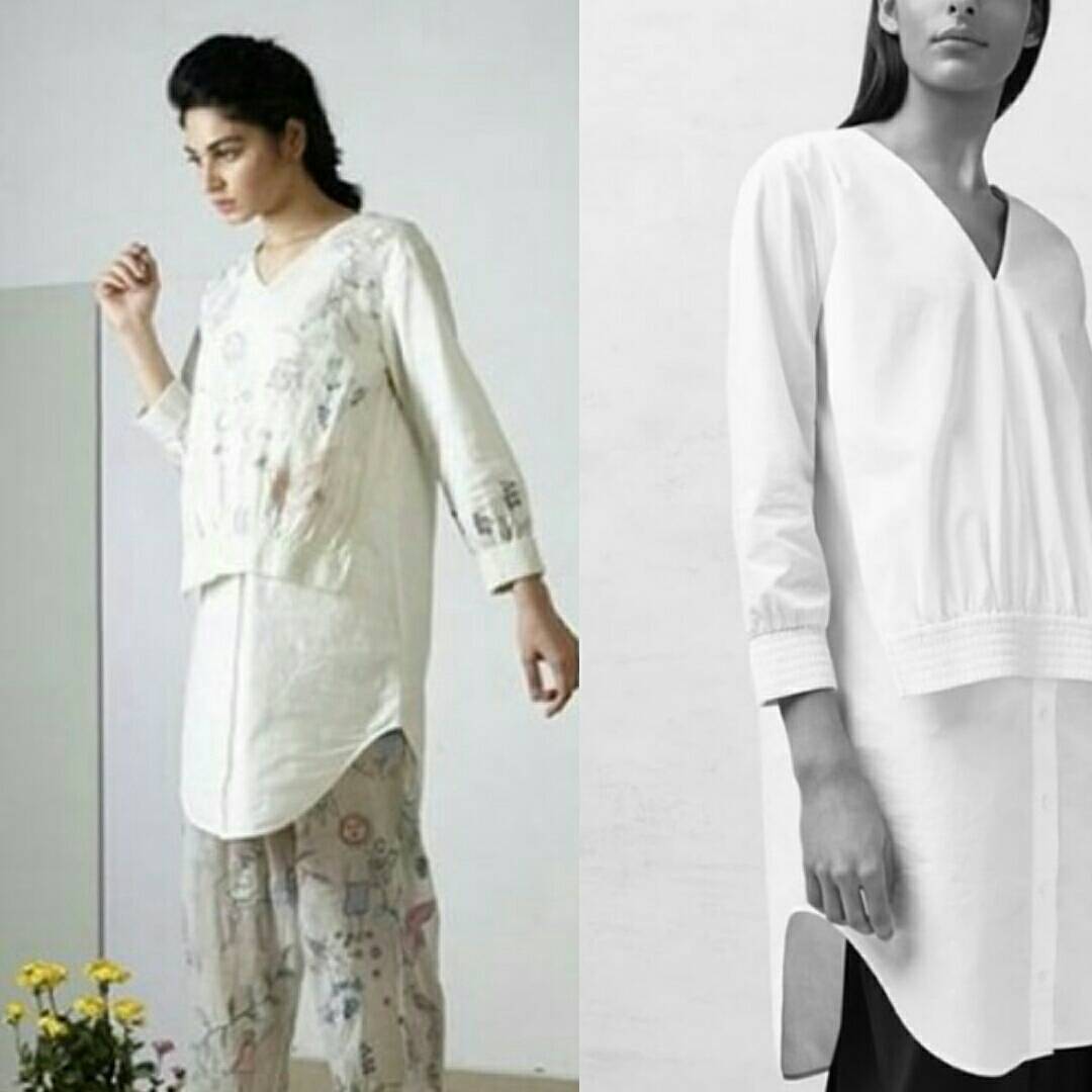 WhomageL's tweet image. This fast seller from @Doodlage looks more like @cosstores than the grunge @31philliplim version.
Keeping the @cosstores and @31philliplim knock off fight for @diet_prada
@Doodlage et tu? 
#designcopy #knockoff #philiplim #cosstores #doodlage