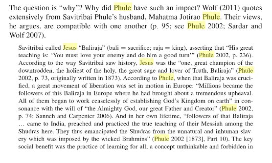 His wife Savitri bai was equally noxious - (from the book"The Pedagogy of Shalom: Theory and Contemporary Issues of a Faith-based Education"edited by HeeKap Lee, Paul Kaak  https://books.google.co.in/books?id=U8iWDQAAQBAJ&pg=PA214&lpg=PA214&dq=phule+jesus&source=bl&ots=8XX3Wakv7O&sig=S4jyUPD8vqEEHZOC0OyCIs9w69U&hl=en&sa=X&ved=0ahUKEwj6grCm0L7YAhWGvo8KHTxxBHsQ6AEIPzAI#v=onepage&q=phule%20jesus&f=false