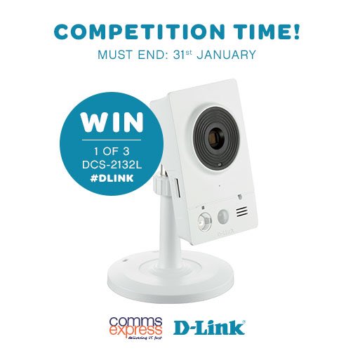 CommsExpress's tweet image. New #competition ! RT &amp;amp; F #DLINK and you could #win 1 of 3 @DLink_UK DCS-2132L surveillance cameras !