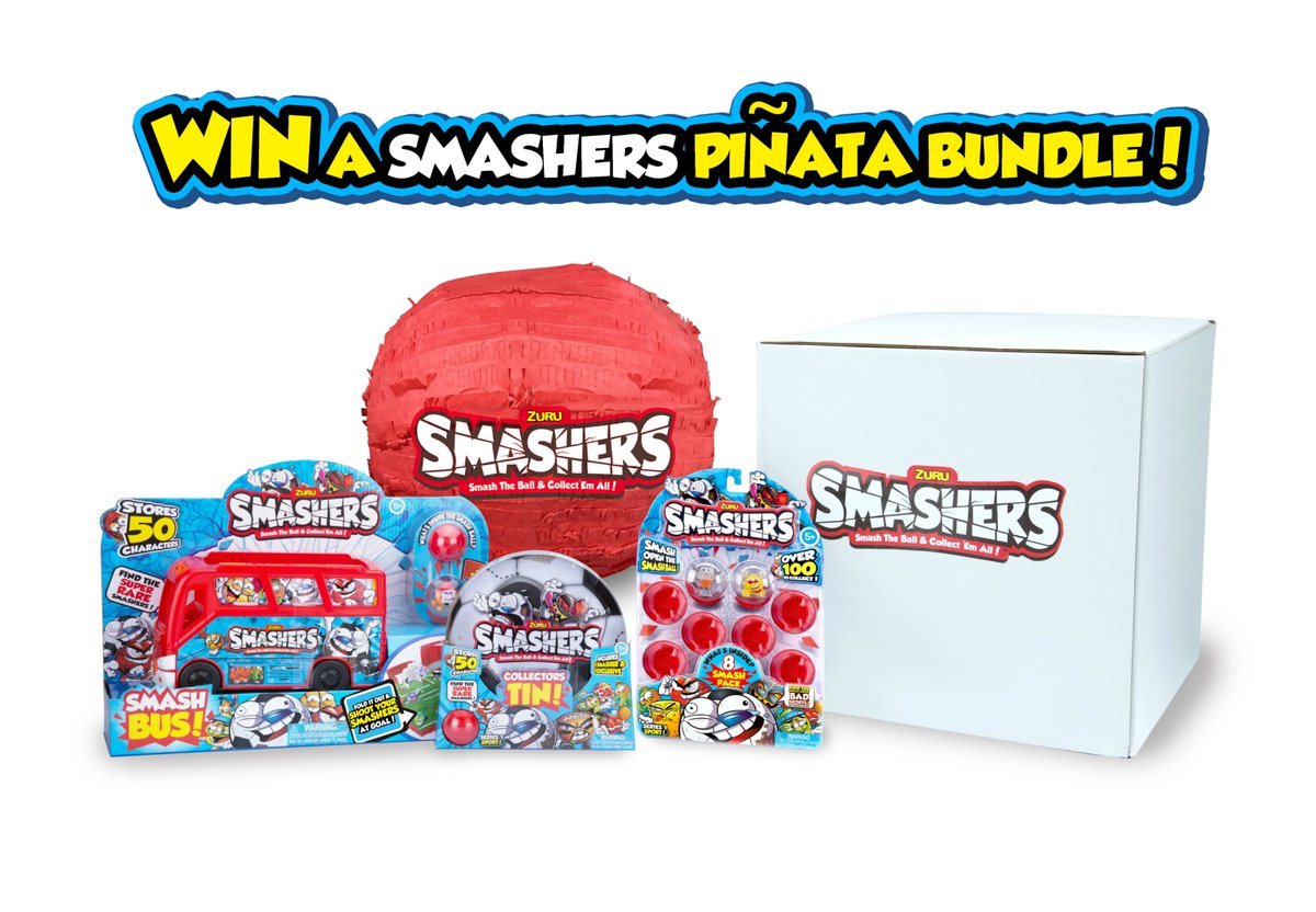 SmythsToysIRE's tweet image. Happy Friday! 😁 
We&apos;re giving you the chance to win a Smashers Piñata prize bundle! 🎉 to enter simply follow us and retweet this tweet! Ends on 7th January, winner (ROI &amp;amp; UK only) will be notified by PM 😊
Find out more about Smashers here ➡ smashersworld.zuru.com ⭐