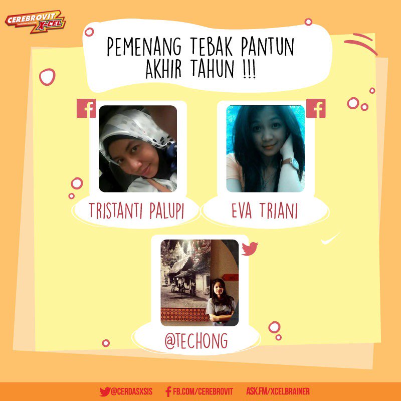 Yakin, jawaban pantunmu sebelum tahun 2017 BERAKHIR sudah benar?

SELAMAT buat para pemenang di bawah ini, ya!