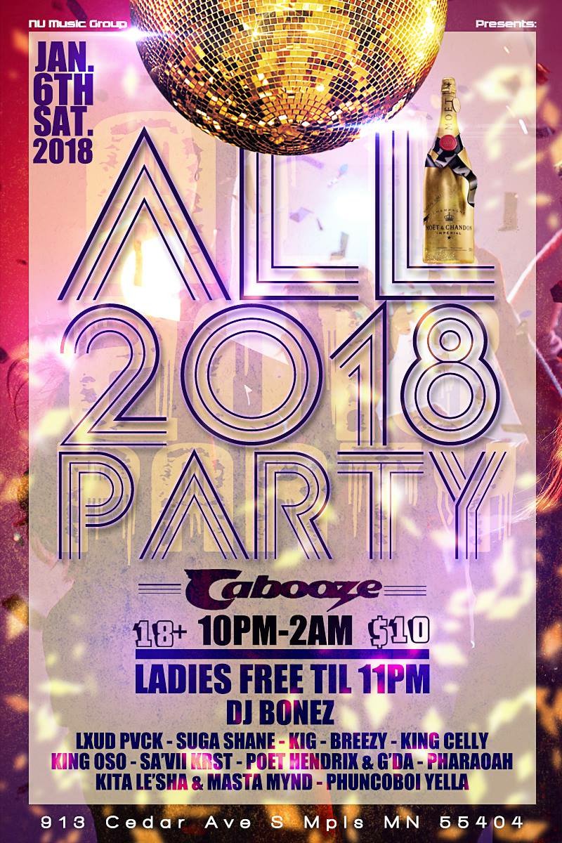S_the_k's tweet photo. @Casadon put together a 🔥 line up for this Saturday at #TheCabooze #All2018Party just to name a few  @iAmMastaMynd @loveofpharaoh @kingoso88 @hood_kig @FreeGodSaVii PLUS MORE sounds by @bhon3z https://t.co/rm19ZZzprP