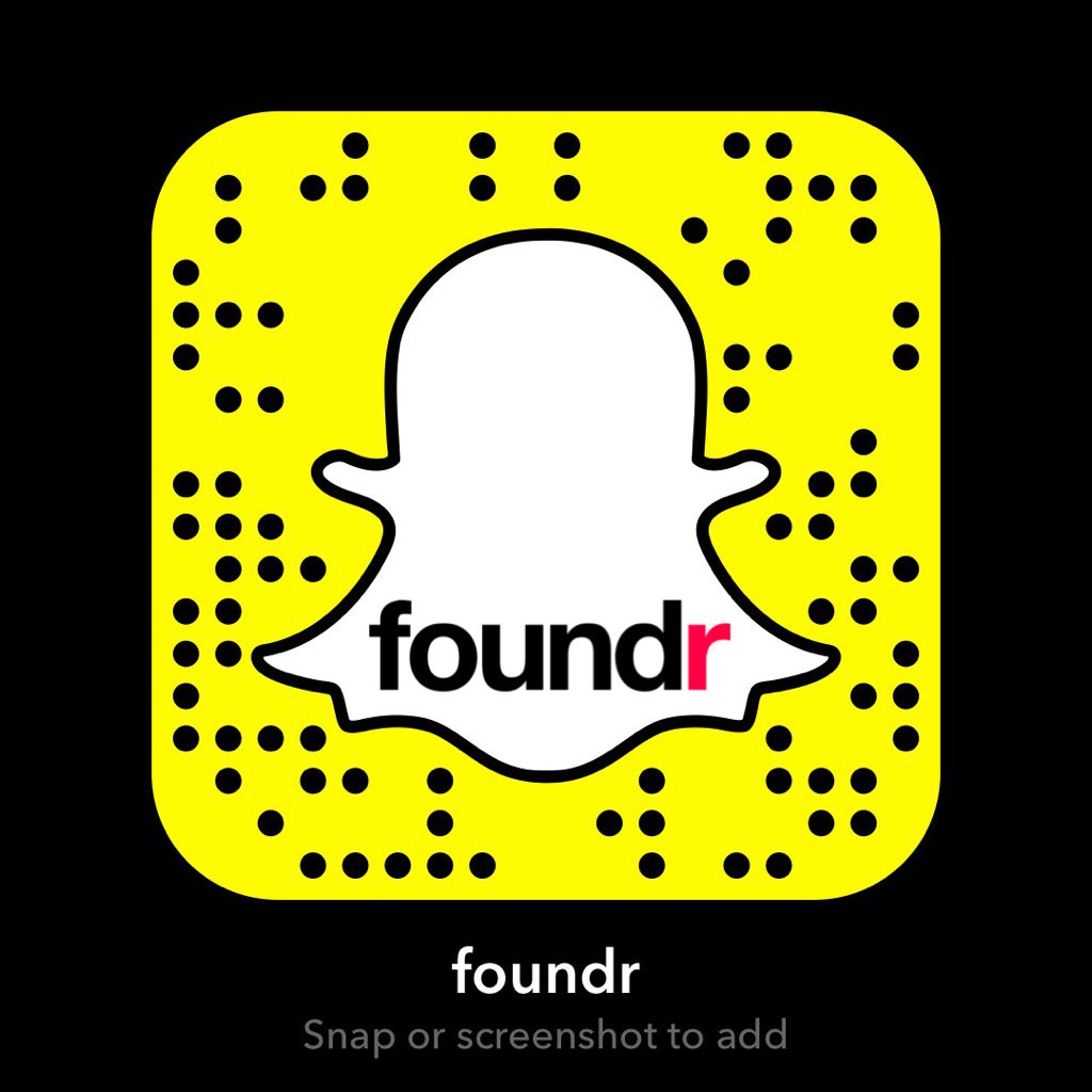foundr's tweet image. Add us on #Snapchat for behind-the-scenes on running a media company: 
bit.ly/29NCDrx or scan the code👻