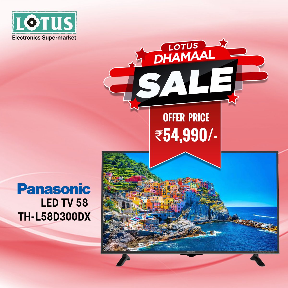 LotusElec's tweet photo. Biggest #LEDSale of the Year "The #LotusDhamaalSale" is here with amazing #Offers. Hurry! Visit us at https://t.co/QBEjwJeJwn to avail latest offers.
#LEDTV #LED #Panasonic #Haier #Vise #Samsung #Videocon #Sony #FestiveOffes#Sale #NewYearOffers #LotusStores #Indore #Bhopal https://t.co/N5PieQgYpd