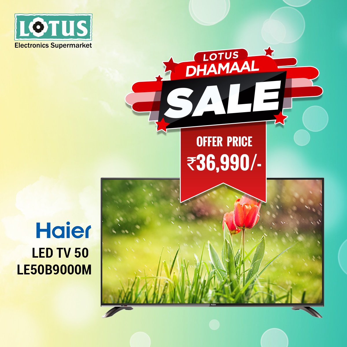 LotusElec's tweet photo. Biggest #LEDSale of the Year "The #LotusDhamaalSale" is here with amazing #Offers. Hurry! Visit us at https://t.co/QBEjwJeJwn to avail latest offers.
#LEDTV #LED #Panasonic #Haier #Vise #Samsung #Videocon #Sony #FestiveOffes#Sale #NewYearOffers #LotusStores #Indore #Bhopal https://t.co/N5PieQgYpd