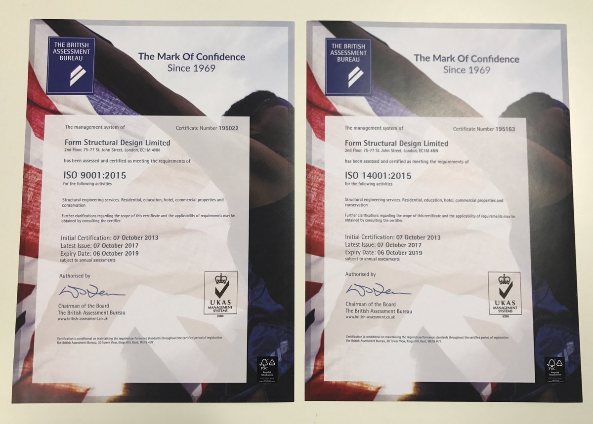 FormSD's tweet photo. We are proud to announce that Form SD have once again been awarded ISO 9001:2015 & ISO 14001:2015 certification for the 4th year running!#ISO #FormSD https://t.co/xpweBhrcqp