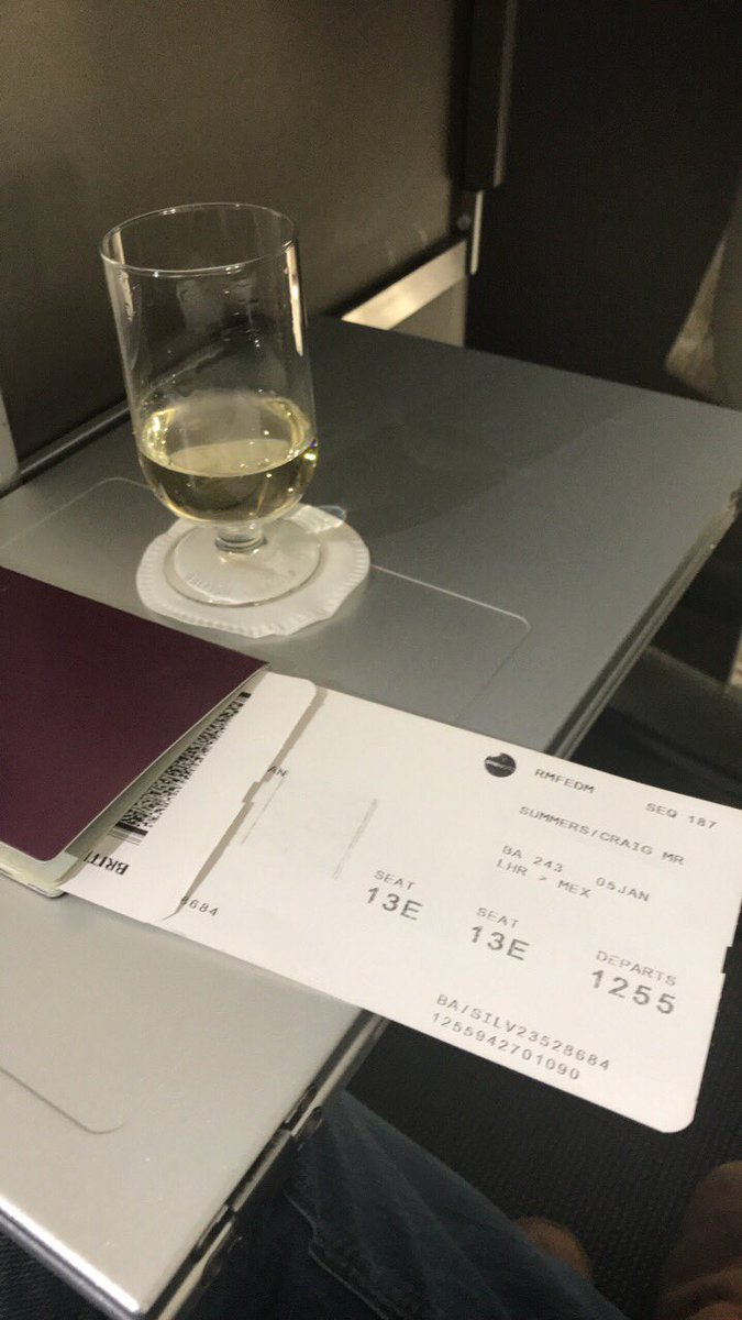 Craig148's tweet photo. Thanks #BA for the upgrade nice touch #skynews #ba243 to Mexico https://t.co/79eThhYp0K