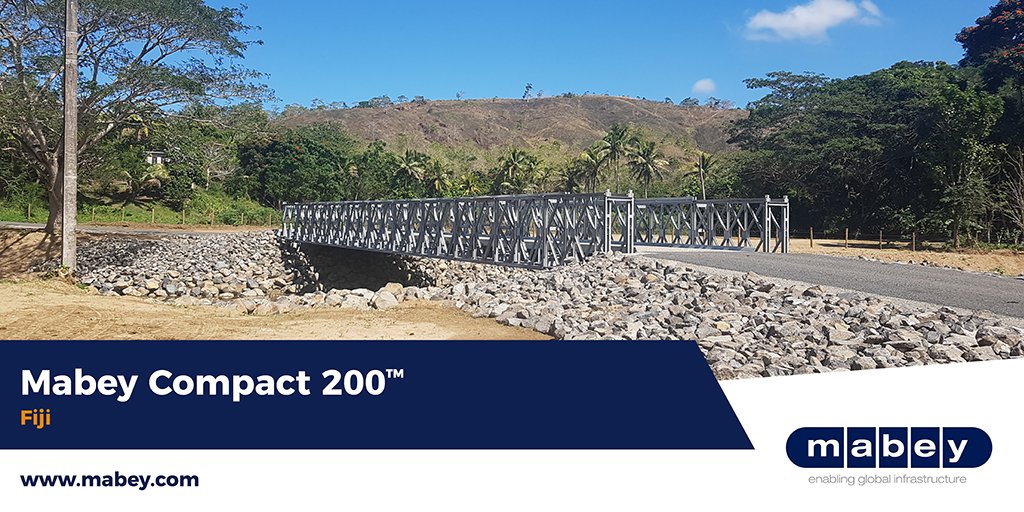 MabeyBridge's tweet photo. Our image of the day shows a Mabey Compact 200™ Bridge in Fiji. 

Learn more about Mabey’s most widely used modular bridging product by visiting: https://t.co/8Z0SN18zDk

#Mabey #Fiji #Engineering #Bridging #Compact200 https://t.co/aEXg2e3V10