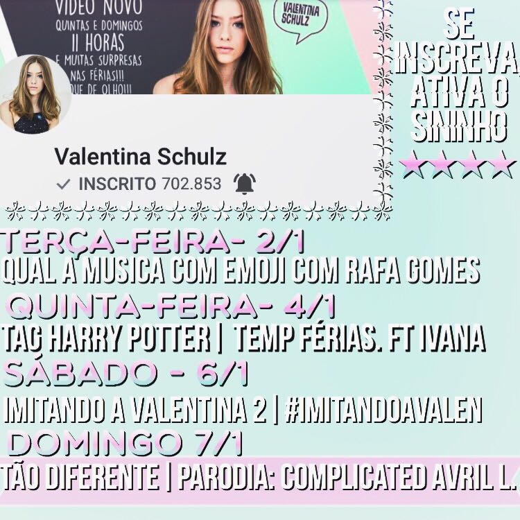 valentinaschulz's tweet photo. A semana está acabando mas ainda tem 2 videos da semana ai

Eu já falei q vai ter uma paródia domingo ??? Hahahha https://t.co/TZKXqAHQlP