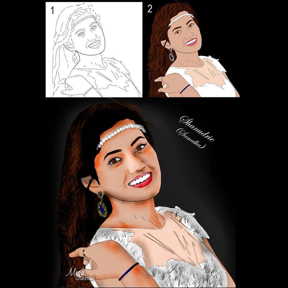 Raween &amp; Shanudrie (Anuhas - Samalka) 
Digital drawing by me
#RaweenKanishka #ShanudriePriyasad #Anuhas #Samalka #SaNuhas #DeweniInima #MeghCreations 😍😘