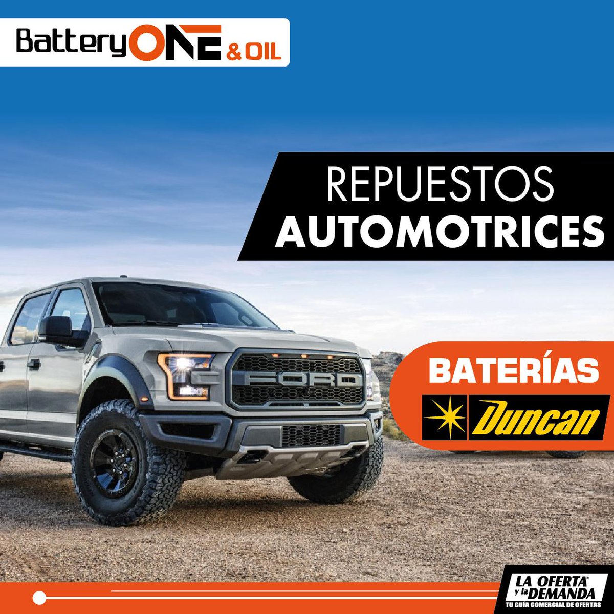 Encuentra en Battery One Todo en repuestos para tu automóvil, Baterías Duncan a precio justo en el estado #aragua 

Visita laofertaylademanda.com 
#laofertaylademanda #oydcarabobo #oydaragua #carabobo #aragua #batteryone