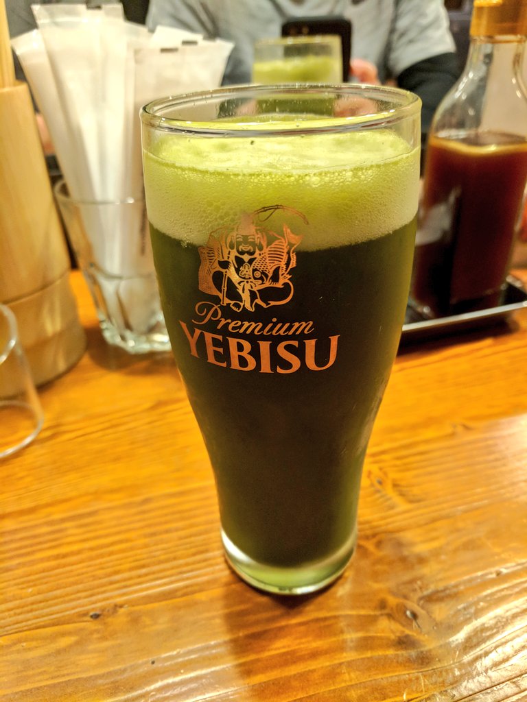 winstl's tweet photo. TIL beer is something the "add matcha to everything" fad doesn't work on. Same taste but with an unpleasant, chalky matcha aftertaste. Sad! https://t.co/riCkjD9byU