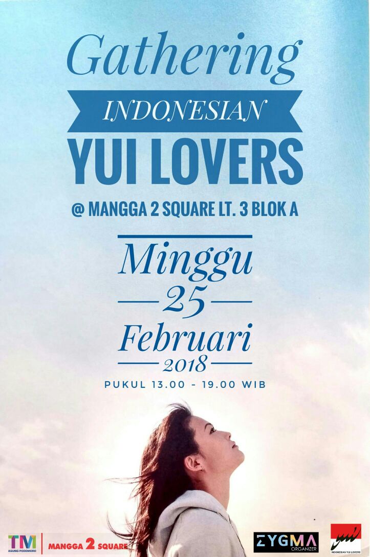YUI LOVERS mari merapat di Mangga 2 Square tanggal 25 Februari 2018. Akan ada gathering Indonesian YUI LOVERS nih

Cc: <a href="/idYUILovers/">YUI-indo</a>