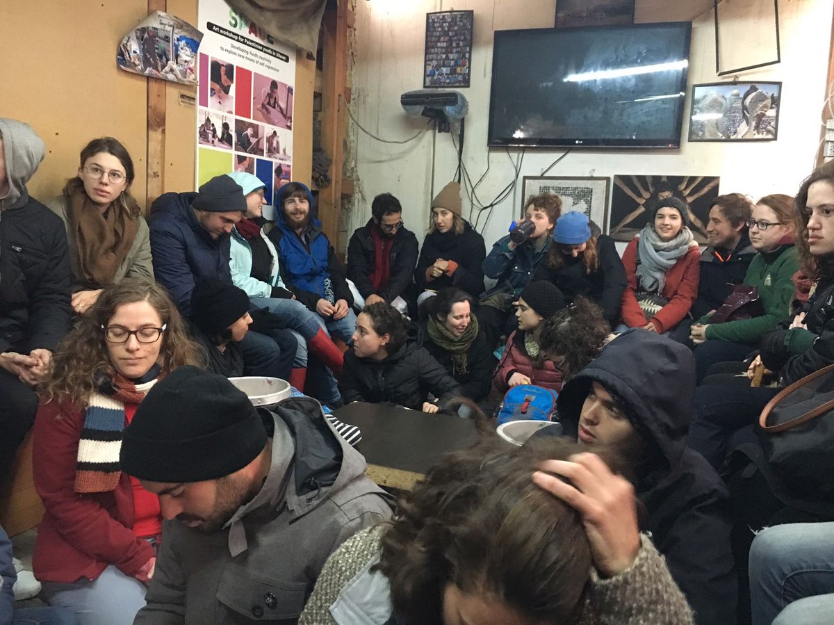 ATLCol's tweet photo. Final numbers: about 50 people at #birthleft. Learning about life in Silwan at the Wadi Hilweh center https://t.co/xkaV3R8jZd