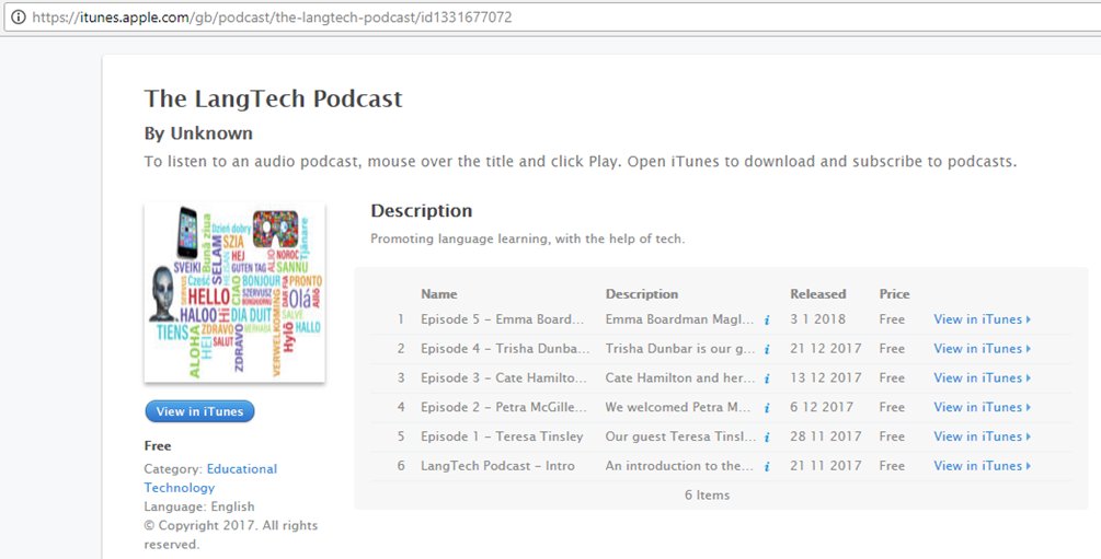 itunes.apple.com/gb/podcast/the… The #LangTech #Podcast is now on #iTunes! Would appreciate you leaving a short comment on iTunes to help me reach more listeners.  itunes.apple.com/gb/podcast/the… #EdTech #languages #LanguageLearning