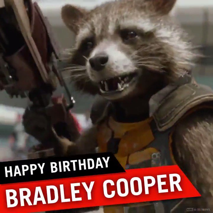 Happy Birthday Bradley Cooper, the voice of the galaxy\s favourite not-raccoon 