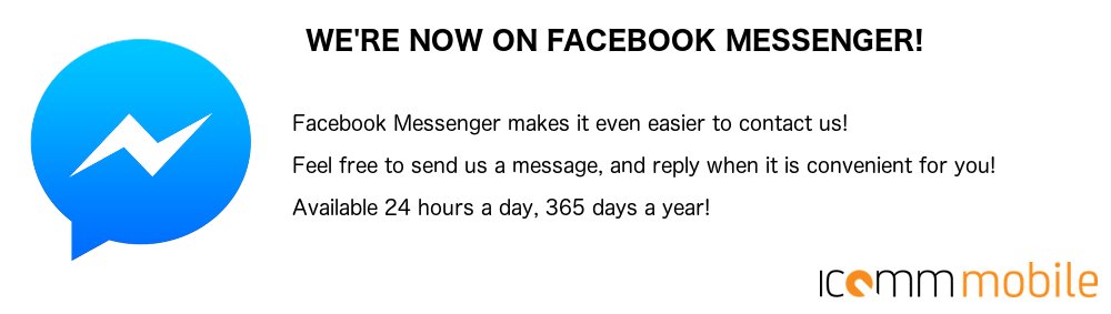 iCommMobile's tweet image. We are looking to make it even easier for our customers to contact us, thats why we are pleased to announce we now support Facebook Messenger!
It has never been simpler to contact a mobile phone provider!
That's just one way we are making iComm Mobile better in 2018!