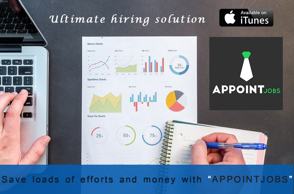 AppointJobss's tweet image. Create free account at #AppointJobs App as an #Employer &amp;amp; Get benefit of First 10 hiring for free..! :D

Free Download from here: goo.gl/WVW4m7

Visit our website: appointjobs.com
.
#HireCandidate #Employee #ApplyJob #FindJob #UKJobs #Jobfair #jobnow #JobsUK