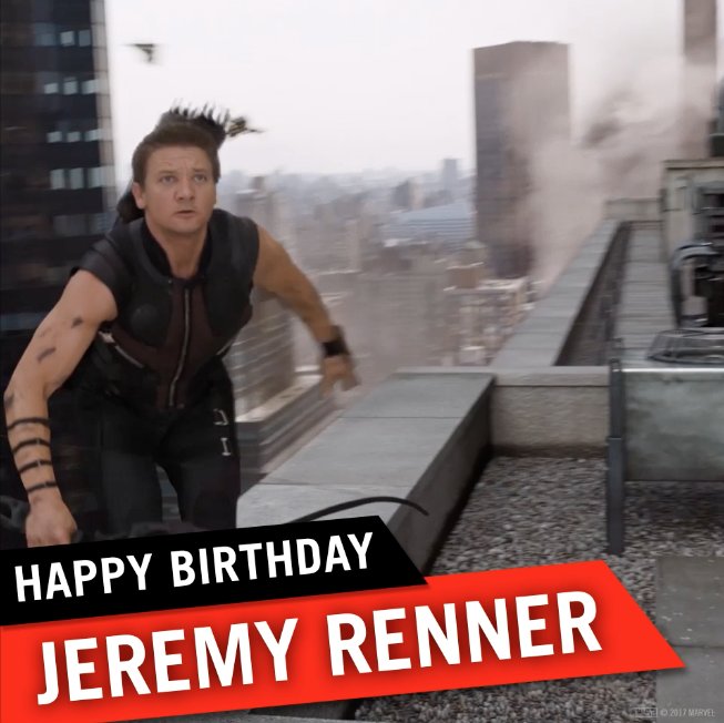 Happy Birthday to Hawkeye himself, Jeremy Renner! Leave your birthday wishes below 