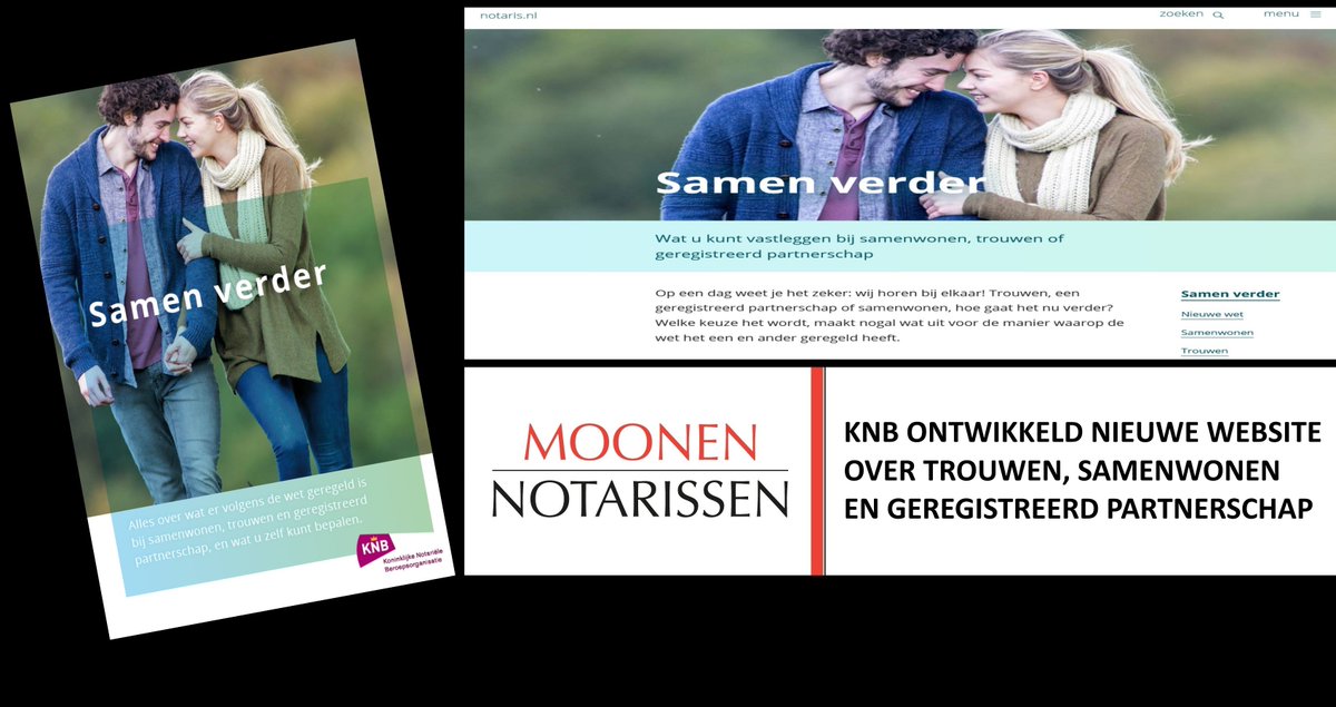 De Wet Beperkte gemeenschap van goederen is op 1 januari 2018 ingegaan. Om iedereen goed over de nieuwe situatie te informeren heeft de #KNB de website Samen verder ontwikkeld en hun brochure herschreven. ow.ly/znh530hB0YP
