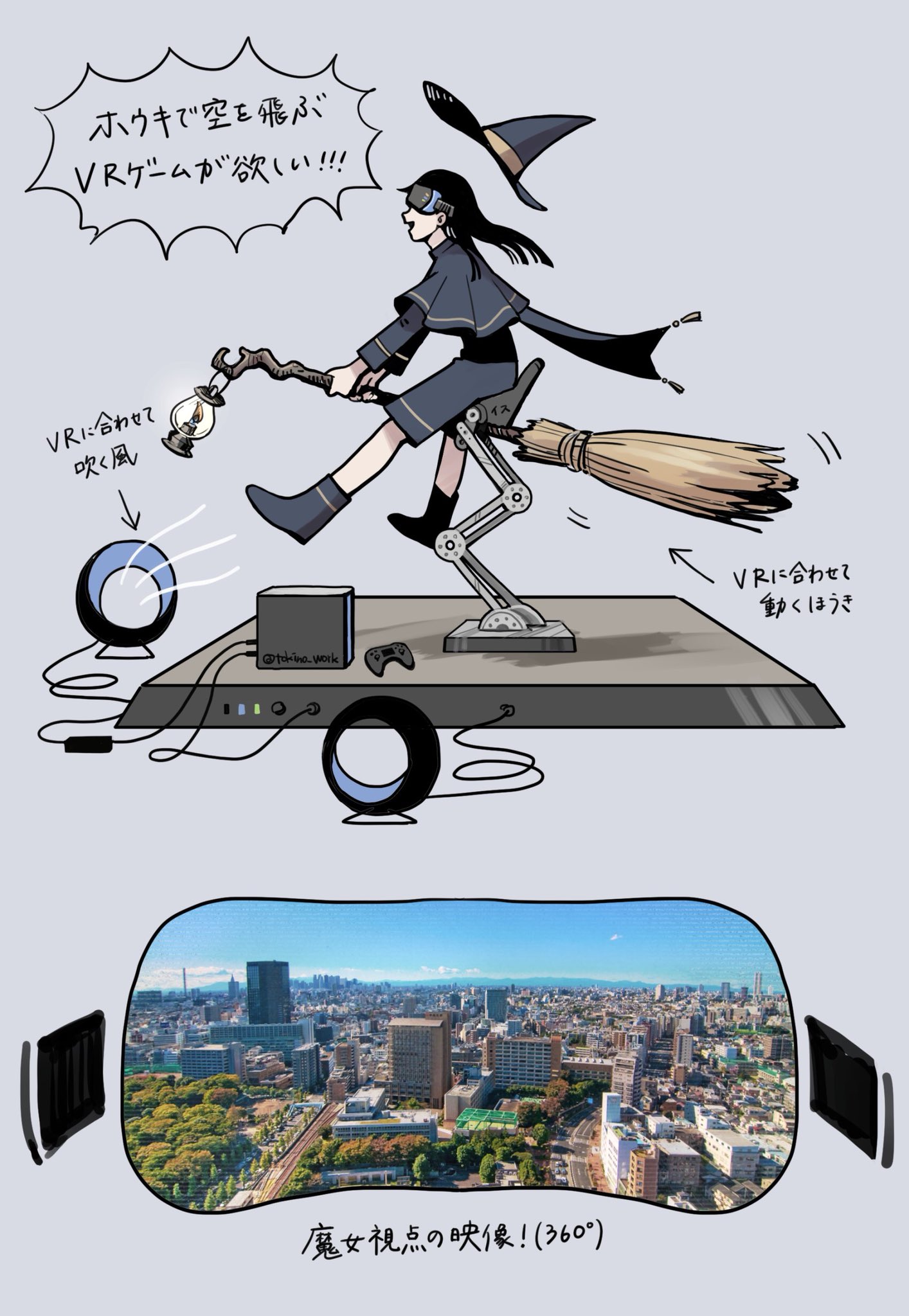 雑貨店wonder Trip En Twitter 今年の初夢 というか昼寝でしたがとてもワクワクしたのでメモ Vrを魔改造してホウキで空を飛ぶ夢で 金曜ロードショーのcmと寝る前にやったゲームのせいだと思うんですが 一度は飛んでみたくないですか