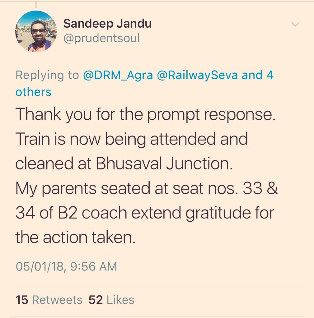 Ministry of Railways on X: ““Thank you for the prompt response. My