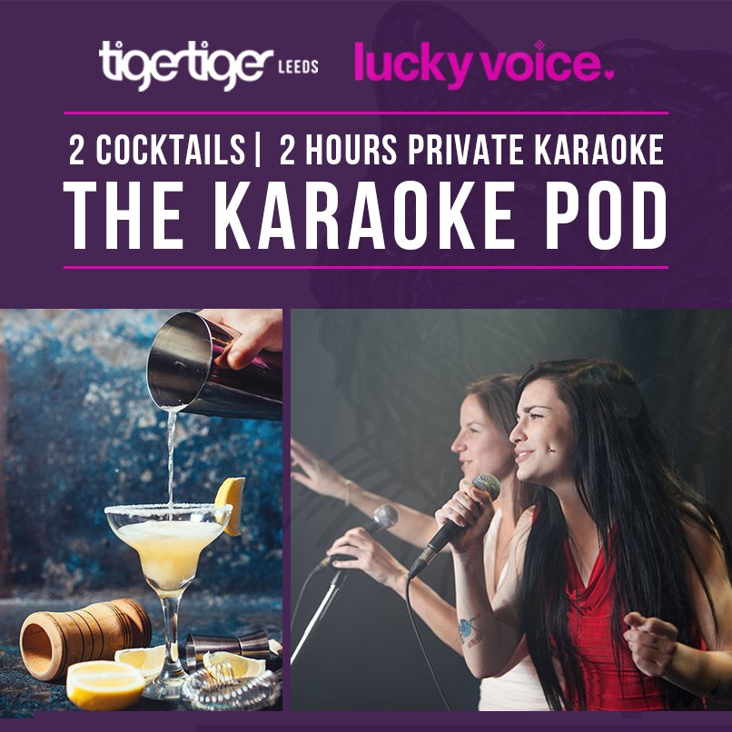 Friday FLASH SALE

2 Hours Karaoke + 2 Cocktails Each - £19.95 Per Person

Call 0113 236 6999 to Book!

#Luckyvoice #Karaoke #Leeds #TigerTiger