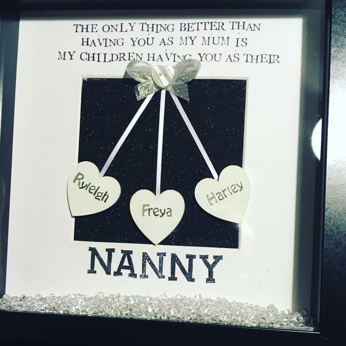 TheAuroraLife's tweet photo. #quickglance at a make I did before #Christmas for my #Mum 😍 #love #nanny #womaninbiz #covhour #mumsinbiz #gift #home #decor #handmade #nangoals #goals #gems #hearts #bling #family #familygoals https://t.co/aVjLrZ4oid