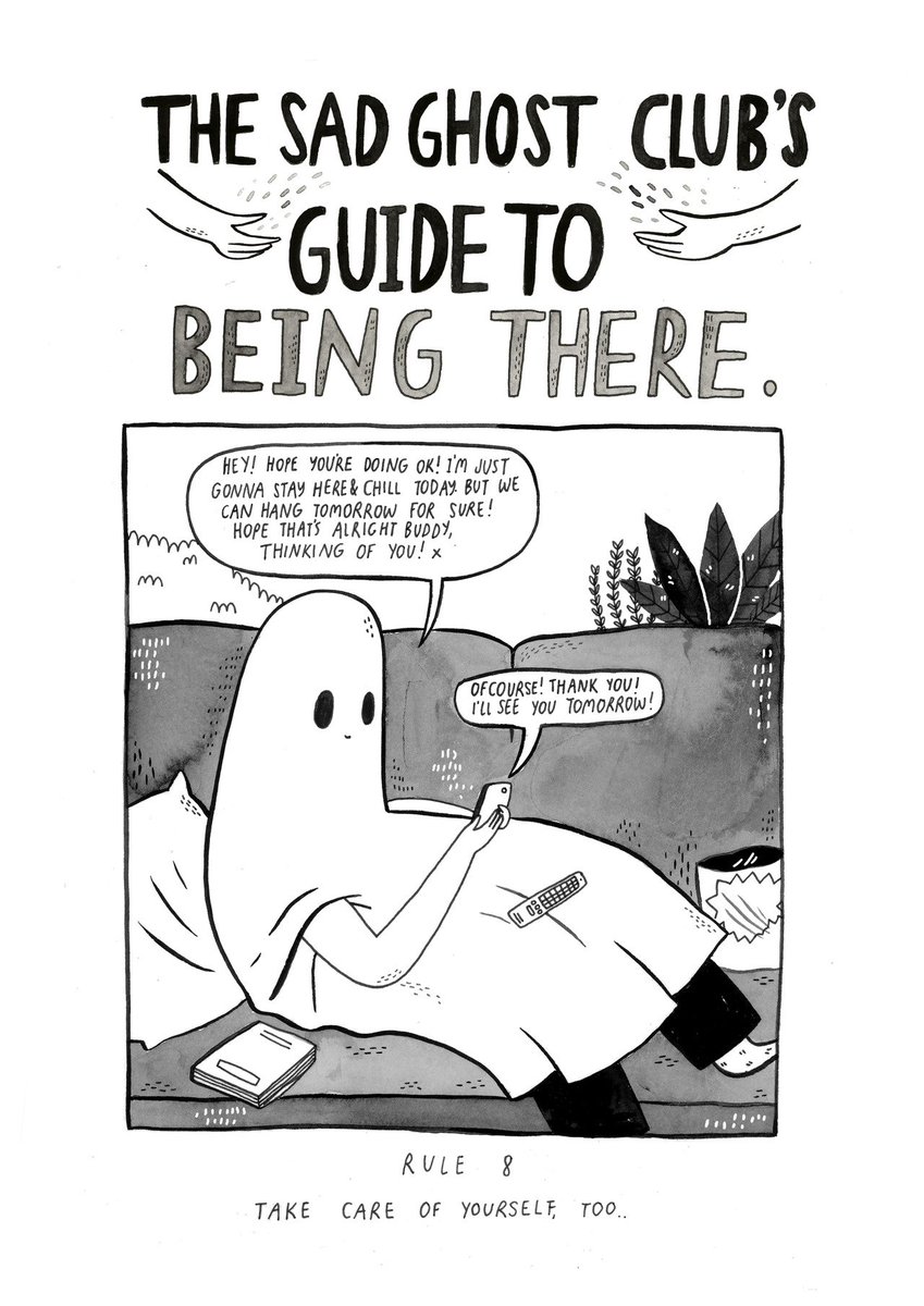 Being there for a ghostie pal can feel a little overwhelming at times, remember it's ok to take a step back, and look after yourself too <3
You can pick up these comics in zine form from our store - https://t.co/mkbwOfdVAN