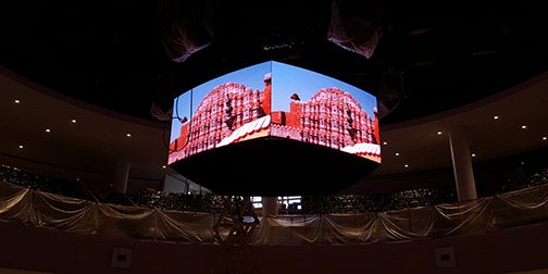 Check out this #LEDdisplay we installed at Acuity Insurance. It added a 'theater in the round' experience for their auditorium.