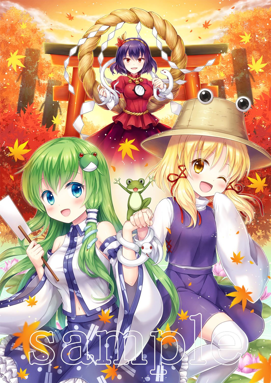 東方Project 八坂神奈子 洩矢諏訪子 東風谷早苗セット