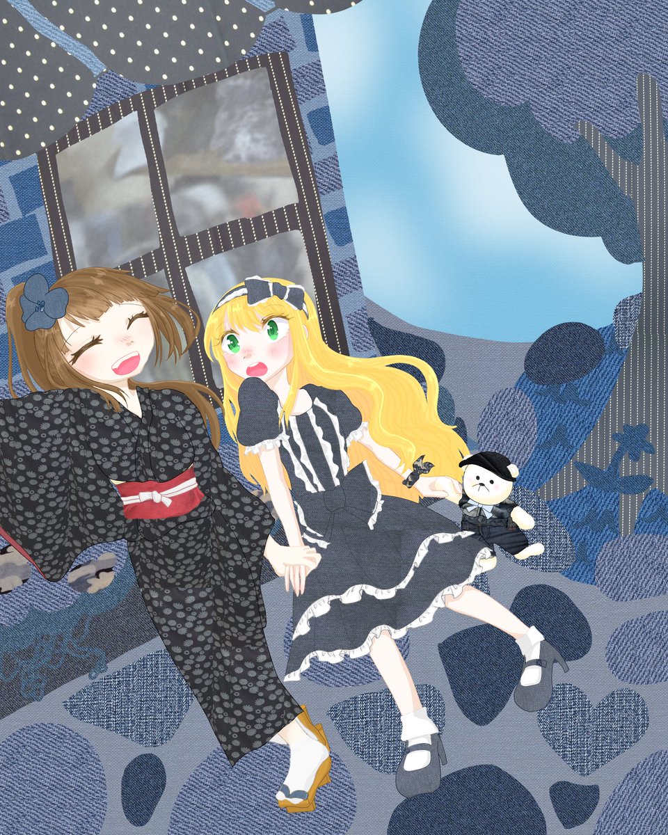 maika373's tweet image. タイトル「可能性は無限大！！」
#備中備後デニムコンテスト　

細部にまでこだわりました～！よろしくお願いします！！😌✨