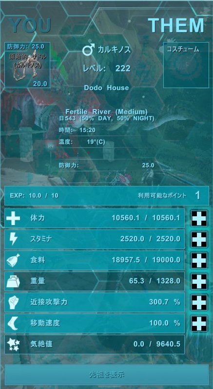 魅惑色のぱんだ Ark Lv150カルキノステイムしましたぁー りりさんが見つけてくれて釣って投石する前にhp見たら79もあった だがしかし 鯖がラグすぎて結構はずし1回目失敗 カニの体力回復を待ってリトライしてようやくテイム成功 W ステ