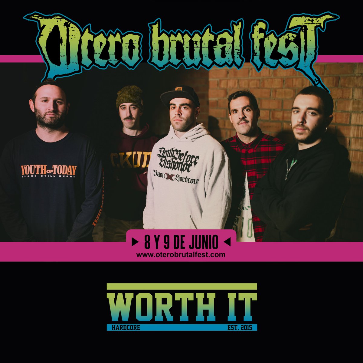 OBF13's tweet photo. Comenzamos con las segundas confirmaciones  del #OBF18. Desde Berriz (Vizcaya) nos visitan #WorthIt esta banda de hardcore nos presentaran su primer larga duración Closer. Para disfrutar de su contundente directo ya sabéis donde podéis verlos. #bandasobf18 https://t.co/BITFuN9Vch https://t.co/OcoQTLbneV