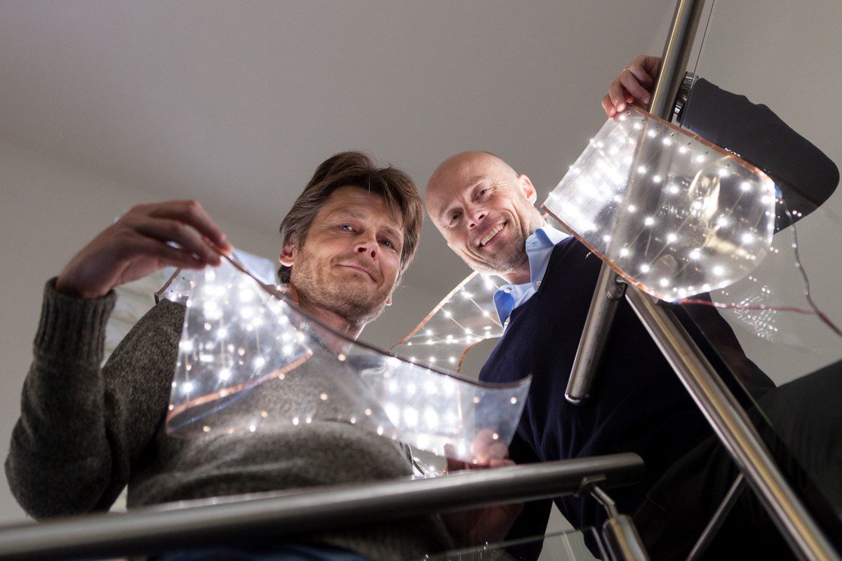 VTTFinland's tweet photo. The first automated #LEDfoil production in the world starts in Finland #Flexbright #VTTpeople #printedelectronics #rolltoroll https://t.co/pd2lgUIrUT https://t.co/lSTjvNplxp