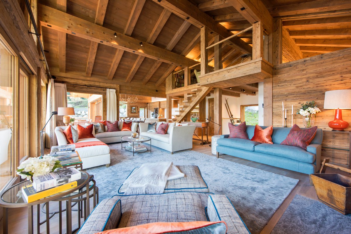 COLBOURNS's tweet photo. Our bespoke VESUVIUS rug works beautifully with both the classic alpine architectural features and contemporary furniture to create an outstanding open plan living area in #Verbier, #Switzland. 

#colbourns #bespoke #interiordesign https://t.co/SwaUhIqCq9